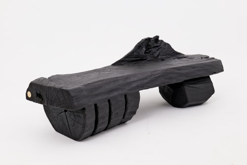 Charred Solid Wood Bench by Logniture – Organic Modern Sculptural Seat | Benches & Ottomans by Logniture