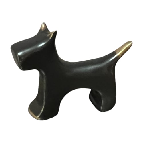 Black Miniature Dog Sculpture | Sculptures by YENNY COCQ