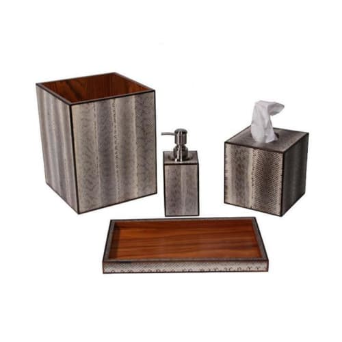 SNAKESKIN (Bath Collection) | Toiletry in Storage by Oggetti Designs