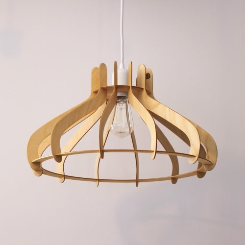 La vintage - Wooden hanging lamp (Price taxes included) | Pendants by Slice of wood / Tranche de bois