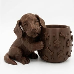 Cute Wire Haired Dachsund Planter | Plant Stand in Plants & Landscape by Kimi Craft Corner