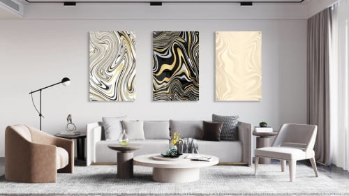 Abstract Image Set of 3 Prints Modern Wall Art Modern Art | Prints by uniQstiQ