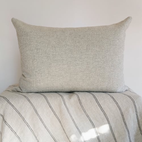 Heathered Grey Nubby Boucle Dutch Euro Set of 2 - 26x36 | Pillows by Vantage Design