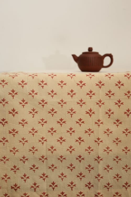 Silent Breeze Kalamkari Tablecloth | Linens & Bedding by Nehmat G