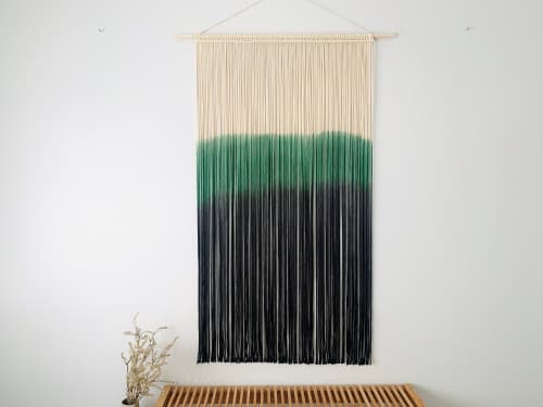 Large Dyed Macrame Wall Hanging / Woven Tapestry | Wall Hangings by Love & Fiber