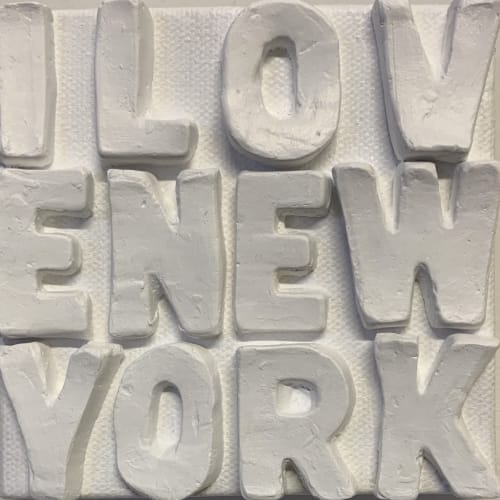 I Love New York 4"x4" | Paintings by Emeline Tate