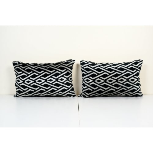Matching Ikat Velvet Pillow Cover, Set of Two | Linens & Bedding by Vintage Pillows Store