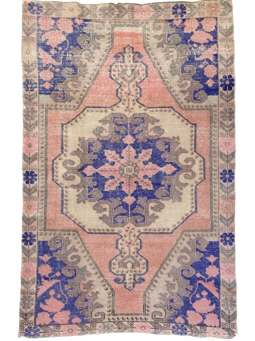 4.2 x 6.8 | Muted & Distressed Vintage Turkish Rug | Area Rug in Rugs by The Loom House