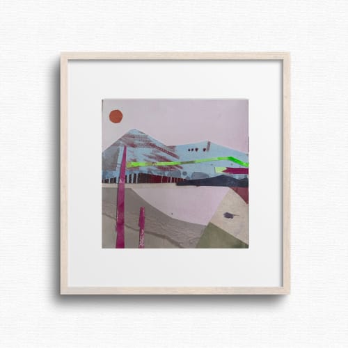6x6 Original Collage Art | New Mexico Desert by Shilo Ratner | Work by Shilo Ratner