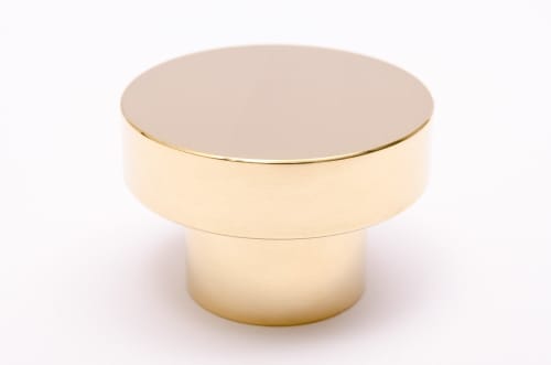 Dot 50 Polished Brass Knob | Hardware by Windborne Studios