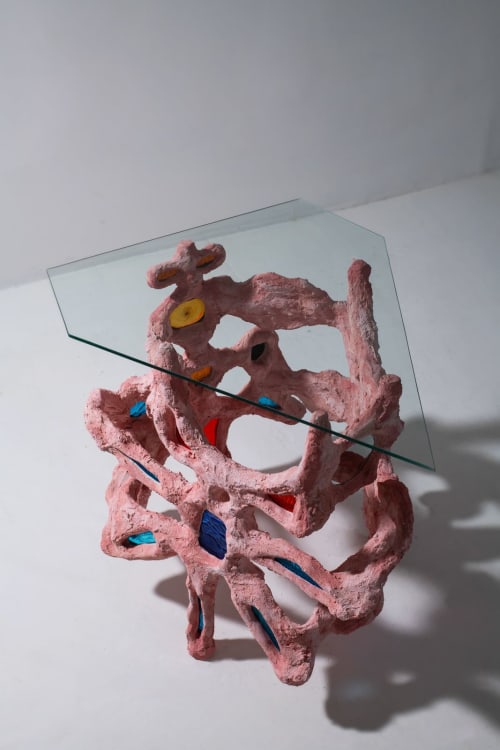 Stained Glass Side Table | Sculptures by Shawn Button