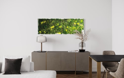 Living Moss Wall Art Dimensional Painting, Moss and Fern | Plants & Landscape by Sarah Montgomery