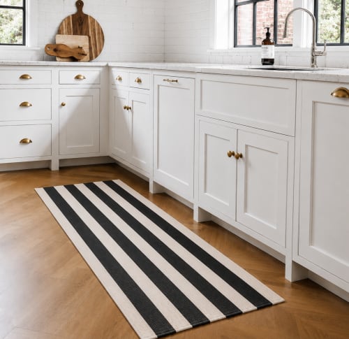 Bellagio Black & Cream Runner Rug | Rugs by Busa Designs