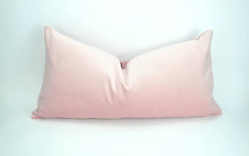 blush velvet pillow cover // blush pink velvet cushion case | Pillows by velvet + linen
