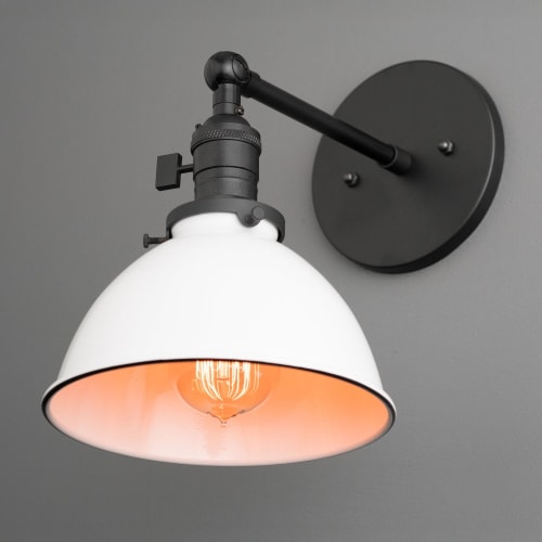 Farmhouse Shade Wall Sconce With Switch - Model No. 6556 | Sconces by Peared Creation