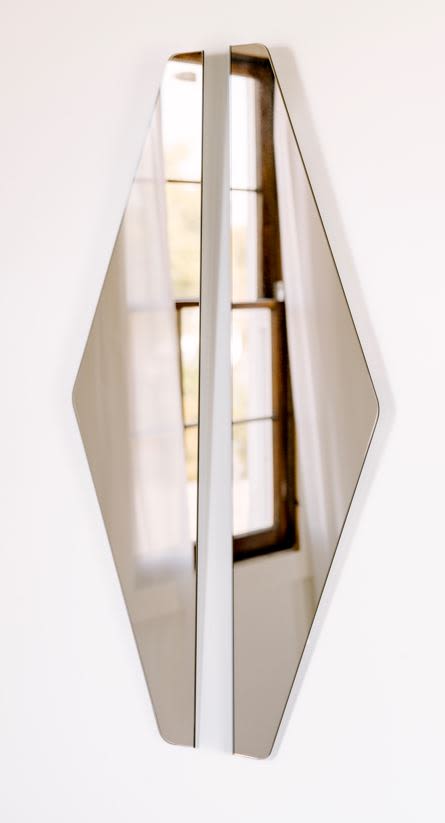 "Aria Refract" -Bronze Diamond Reflected Mirror Set FULL-LEN | Decorative Objects by Candice Luter Art & Interiors