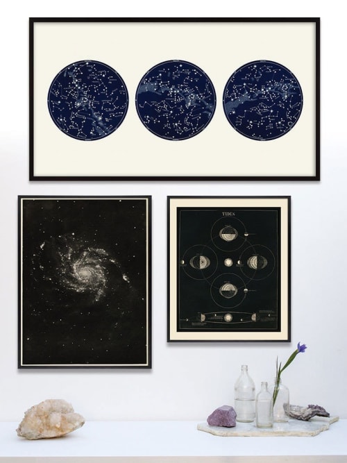 Art Wall Set 3 print Package, Gallery Wall, Constellation | Prints by Capricorn Press