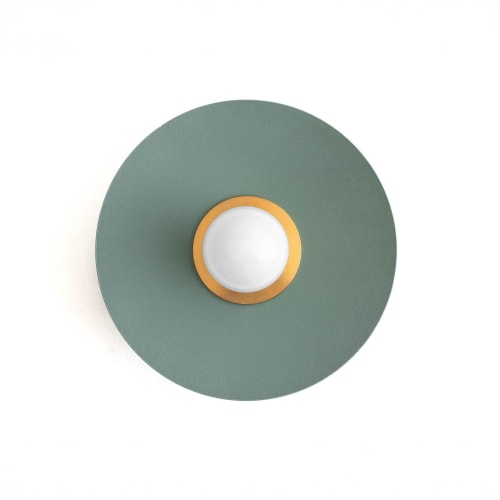 Modern Sconce - Green Sconce - Model No. 9660 | Sconces by Peared Creation
