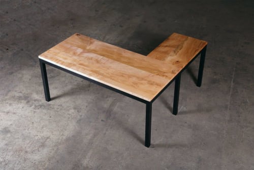 Straight Edge Maple "L" Desk | Tables by Urban Lumber Co.