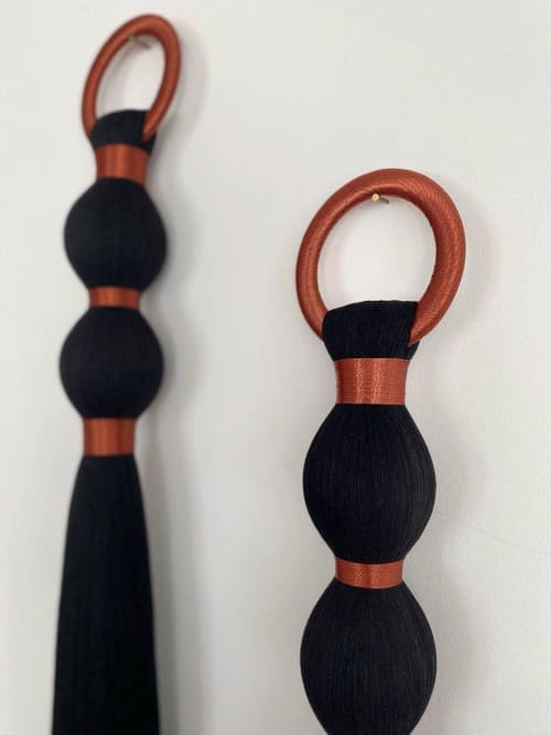Macrame Wall Hanging, Modern Black Fiber Art, Minimalist Wall Decor, Statement Tassel Hanging, Handmade Luxury Home Decor | Wall Hangings by İnanç Yılmaz