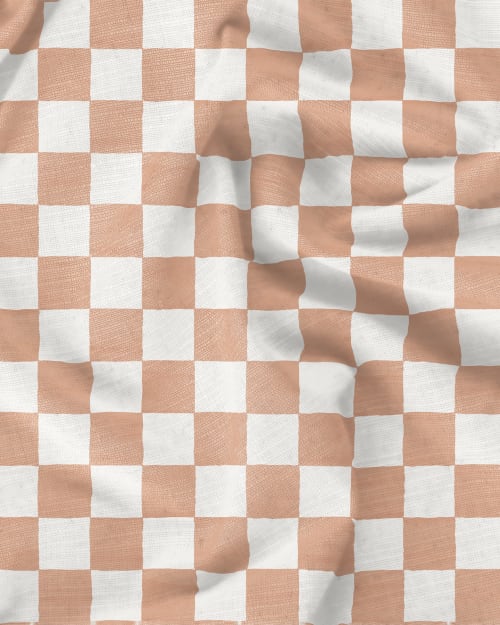 Checkers Fabric - Organic Cotton Hemp, multiple options | Linens & Bedding by Samantha Santana Wallpaper & Home