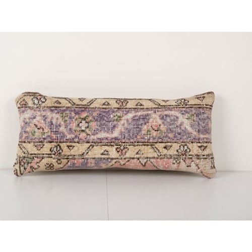 Handmade Blue Turkish Oushak Rug Pillow, Vintage Carpet Cush | Pillows by Vintage Pillows Store
