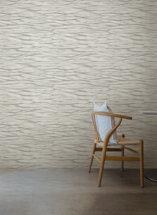 Shibori Wave Wallpaper in Grey | Wall Treatments by Eso Studio Wallpaper & Textiles