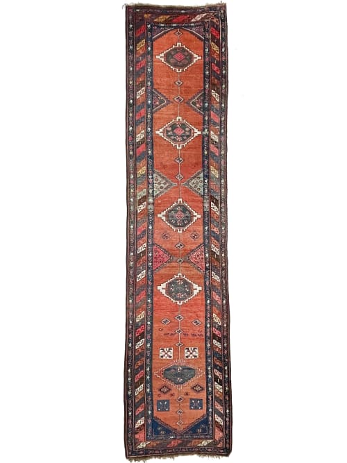 TUSCAN DREAM | Long Antique Caucasian Runner | Clay, Amber | Runner Rug in Rugs by The Loom House