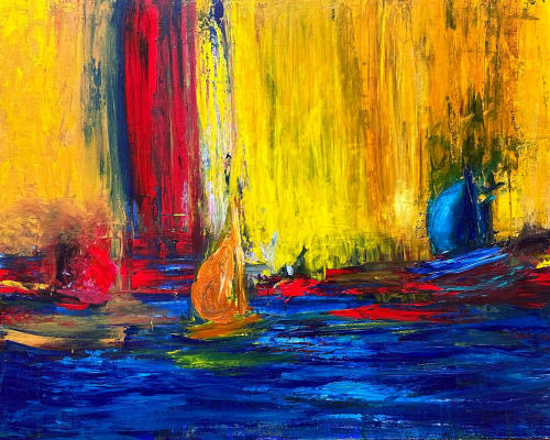 Stillness | Oil And Acrylic Painting in Paintings by Checa Art