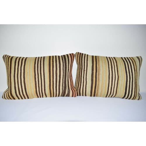 16" X 24" Wool Farmhouse Decor, Lumbar Cushion Cover | Pillows by Vintage Pillows Store