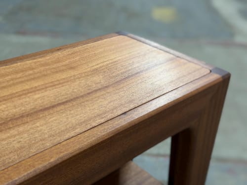 Solid Wood Console Table – Mid-Century Modern Entryway or Sofa Table, Solid Wood Hardwood, Handcrafted, Made in USA | Tables by Marco Bogazzi