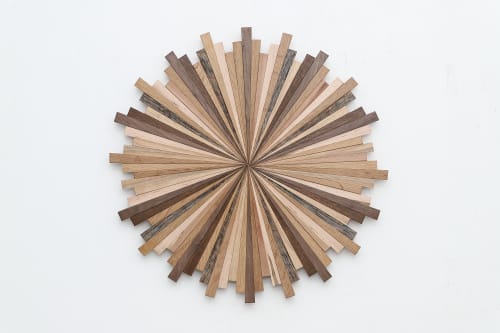 Natural #5, wood starburst wall art | Wall Sculpture in Wall Hangings by Craig Forget
