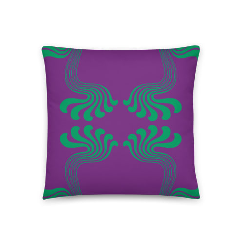 Art Nouveau Paisley No.6 Throw Pillow | Pillows by Odd Duck Press
