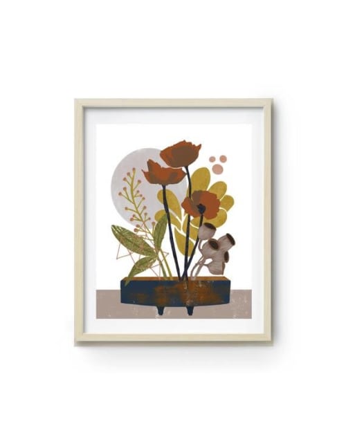 Wabi Sabi Poppy #2 - Modern Botanicals | Prints by Birdsong Prints