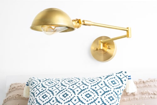 Brass Swivel Lamp - Parabolic Shade - Model No. 2044 | Sconces by Peared Creation