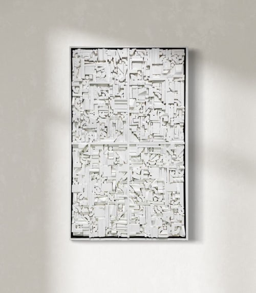 White Construction | Wall Sculpture in Wall Hangings by Sorelle Gallery