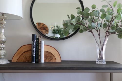 Spalted Hickory Solid Wood Bookends | Storage Stand in Storage by Hazel Oak Farms