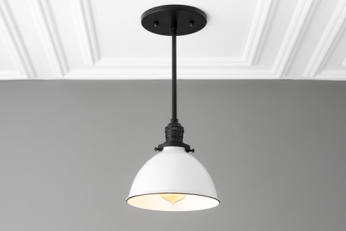 White Pendant Light - Farmhouse Lighting - Model No. 8808 | Pendants by Peared Creation