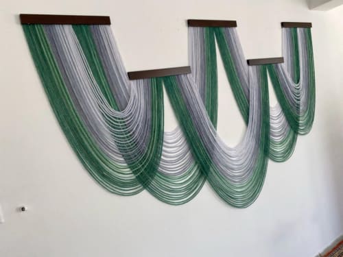 86x48 inches Large Macrame Dip Dye Tapestry Wall Hanging - Boho Chic Home Decor, Handcrafted Statement Piece | Macrame Wall Hanging in Wall Hangings by RavaTapestryArt