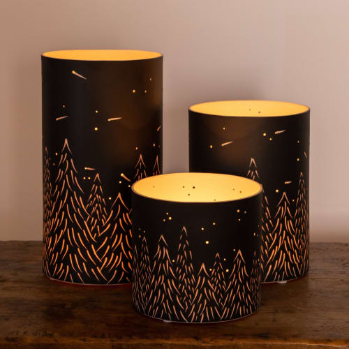 Forest Hurricane Candleholder | Candle Holder in Decorative Objects by Tabbatha Henry Designs