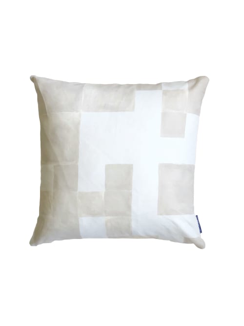 Stacks Pillow Cover - Almond/White | Pillows by Cait Courneya