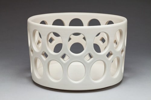 Cylindrical Oval Openwork Bowl | Decorative Objects by Lynne Meade
