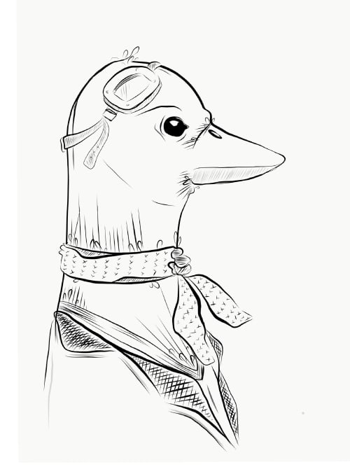 Todd - Graphic Sketch | Prints in Paintings by Carolyn McGlennon