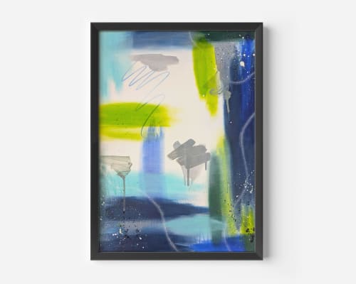 Stillwater 18x24in – Contemporary Abstract Painting | Oil And Acrylic Painting in Paintings by Abby May