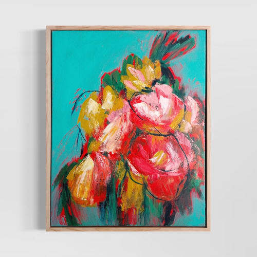 "Electric Bouquet 2" Original Painting | Paintings by Stacy Kron Creative
