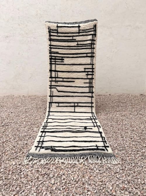 MRIRT Beni Ourain rug "SHALOW" 10’ 2” x 3’ 1” | Rugs by East Perry