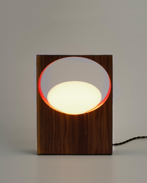 Gemma Oval | Red Accent | Pendants by La Loupe