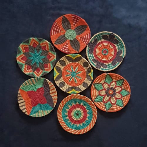 Set of 7 Personalized African Wall Plates | Ornament in Decorative Objects by Sarmal Design