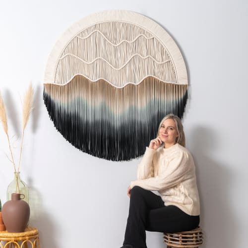 Circular Fiber Art Collection - SEASIDE | Tapestry in Wall Hangings by Rianne Aarts
