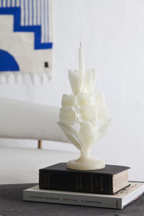 PALMARIO Decorative Traditional Candle, Ivory | Decorative Objects by ANDEAN